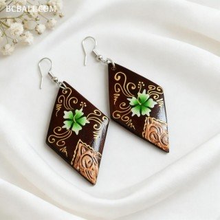 Hot Sale Painting Wood Earrings Originally Design